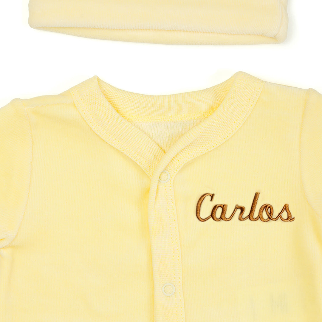 Set de Bienvenida Personalizado Capullos de Bebezone Amarillo