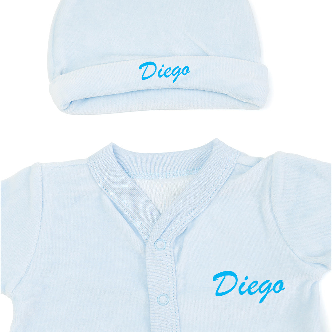 Set de Bienvenida Personalizado Capullos de Bebezone Azul
