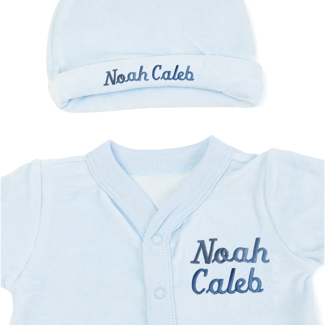 Set de Bienvenida Personalizado Capullos Azul