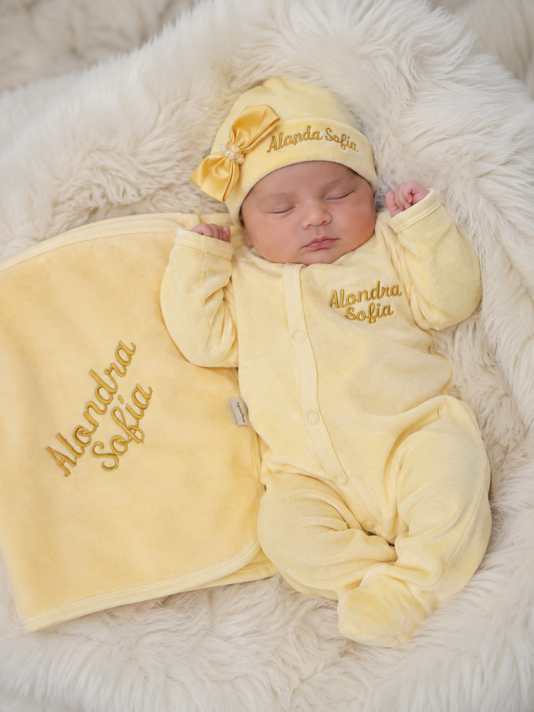 Set de Bienvenida Personalizado Capullos Amarillo (Copia)